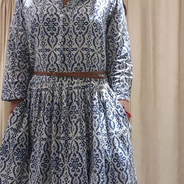 Ani tiered shirt dress
