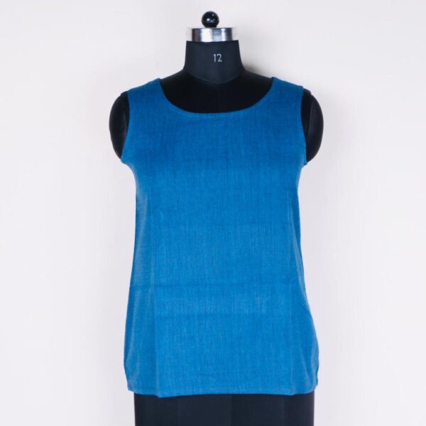 sleeveless khadi cotton top